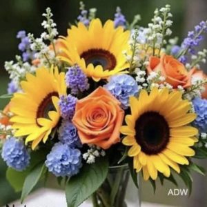 Bunch of Flowers for Glass Vase