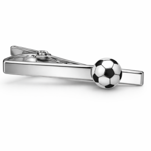 Silver Rhodium Plated Tie Pin for “Soccer Fan”