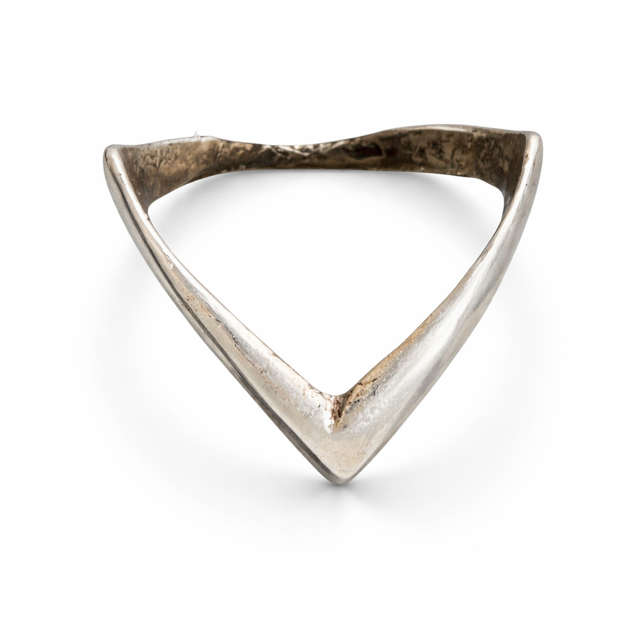 Sterling Silver 925 - Wishbone ring - Size M