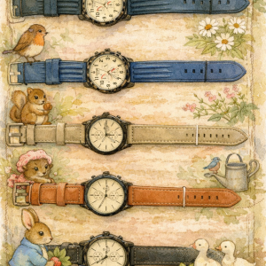 Youngsters Initial Watches with Leater straps